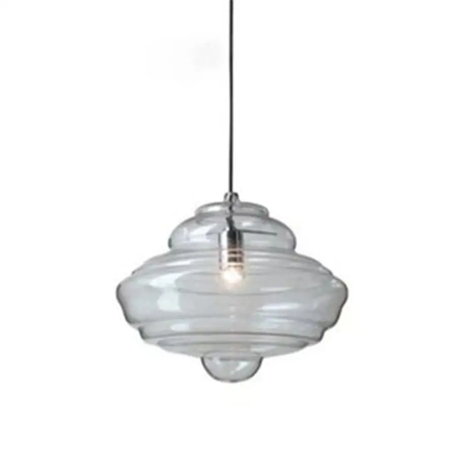 d Transparent color Nordic в форме тыквы витражное стекло подвесные светильники для гостиной, столовой, кухонный led светильник Лофт Декор осветительных приборов - Цвет корпуса: d Transparent color