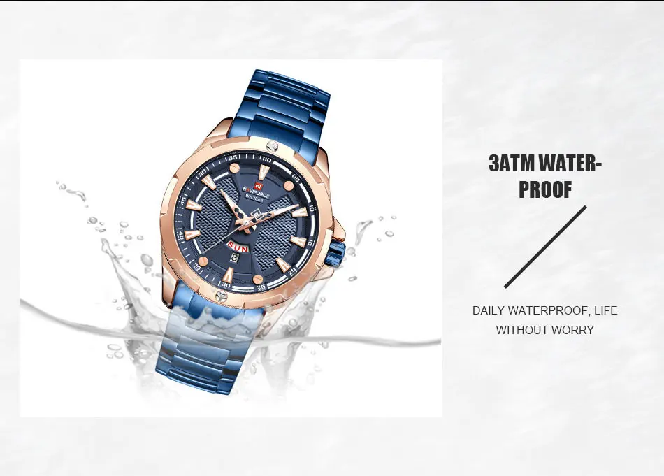 NAVIFORCE новые мужские часы Топ люксовый бренд Мужские кварцевые часы из нержавеющей стали аналоговые с указанием даты Мужские часы Relogio Masculino