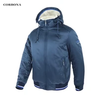 corbona 2021 winter hooded windproof thickening mens jacket parka warm fashion business casual hat collar lamb wool coat male