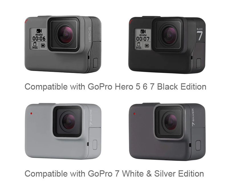 Защита экрана для GoPro Hero 7 Black 6 5 Аксессуары защитная пленка Закаленное стекло для Go Pro Hero 7 белый и серебристый