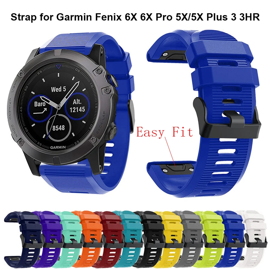Силиконовый ремешок для часов Ремешок Garmin Fenix 5 22 мм Quick Fit 5X3 3HR gps 26 браслет