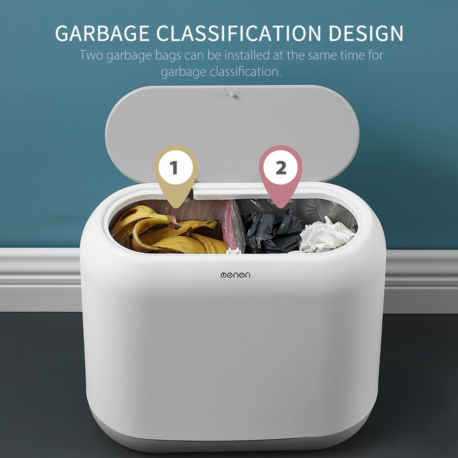 Корзина для мусора с системой контроля запаха корзина верхней крышкой офиса