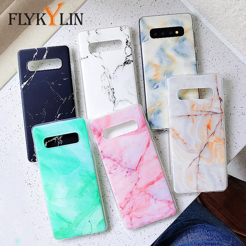 Чехол FLYKYLIN marble Art для samsung Galaxy Note 8 9 задняя крышка на S10e S10 Plus S9 S8 S7 силиконовый чехол