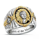 Кольцо унисекс из титановой стали, в индийском стиле