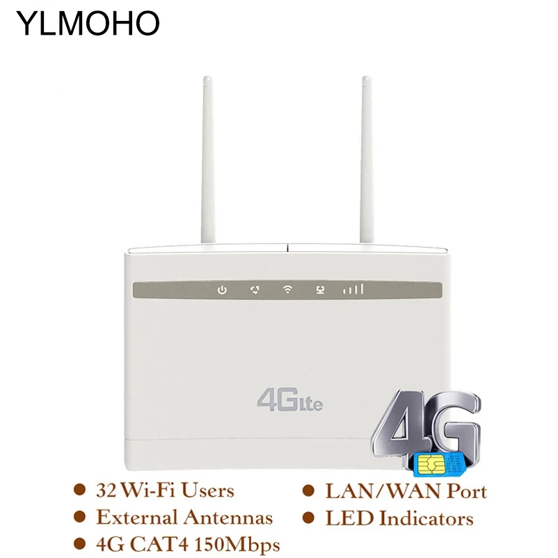 YLMOHO 4G Router/CPE Wifi Hotspots/Modem Broadband With SIM Solt Wi fi Router Gateway PK Huawei B525 Xiaomi/mi ZTE | Компьютеры и офис