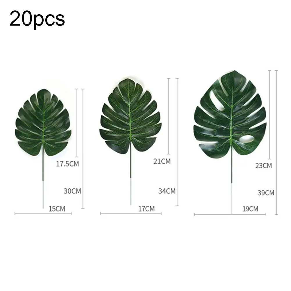 20 шт Искусственные листья монстеры домашний сад пляж тема вечерние DIY украшения