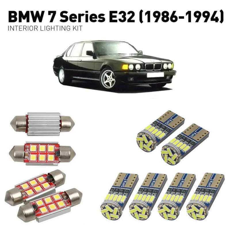Светодиодные внутренние фары для BMW серий 7 e32 1986 1994 23 шт. светодиодные автомобилей