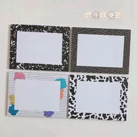 50 sheets korean black white milk pattern note paper notepad bookmark point it marker memo office school supplies notebooks