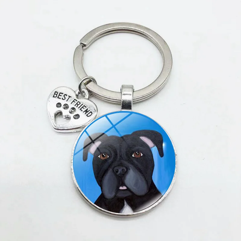 

Fashion Love Dog Footprint Alloy Keychain Grumpy Wolf Dog Pattern Pendant Fashion Keychain Pendant