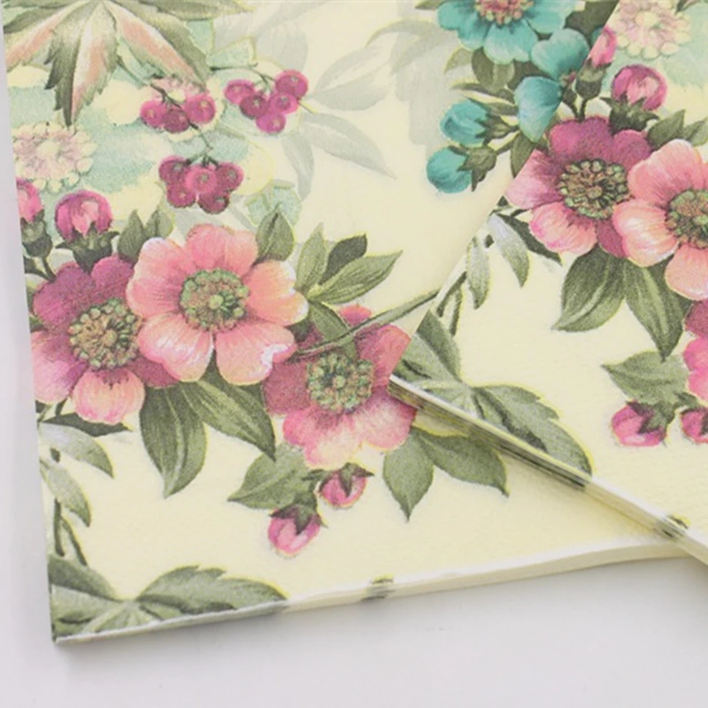 40 листов бумажное полотенце с цветочным рисунком | Дом и сад