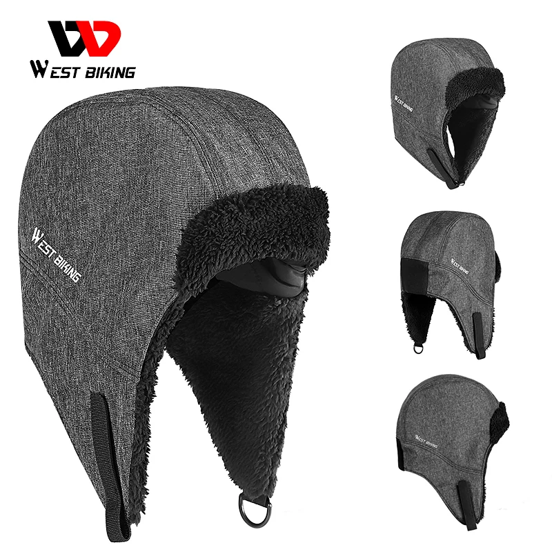 

Теплая зимняя ветрозащитная Лыжная Шапка WEST BIKING с ушами и маской для охоты
