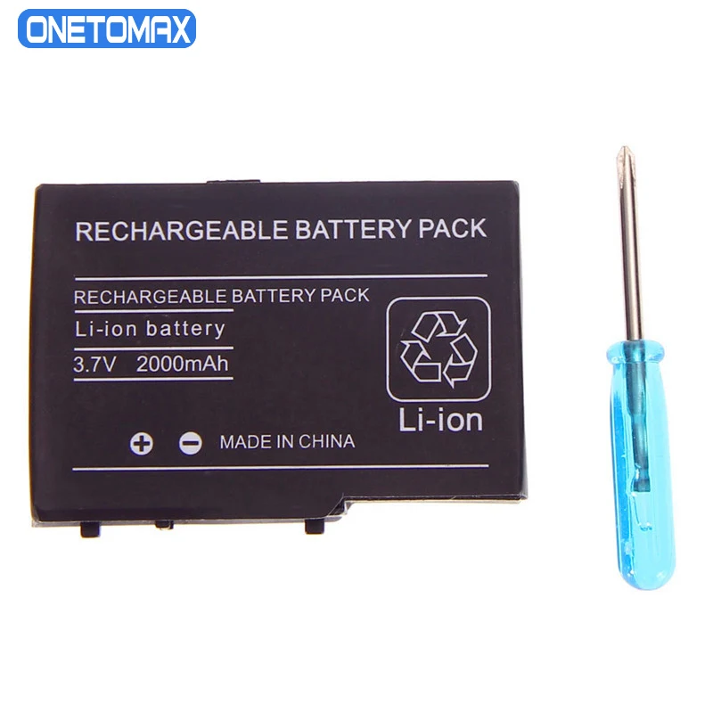 

1pc/2pcs 2000mAh 3.7V Rechargeable Lithium-ion Battery Pack For Nintendo DS Lite NDSL Replacement Battery With Mini Screwdriver