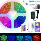 Светодиодные ленты, Гибкая RGB лента с диодами, 5 м, 10 м, 15 м, 20 м, 12 В постоянного тока, инфракрасная лампа с пультом дистанционного управления Bluetooth Wi-Fi