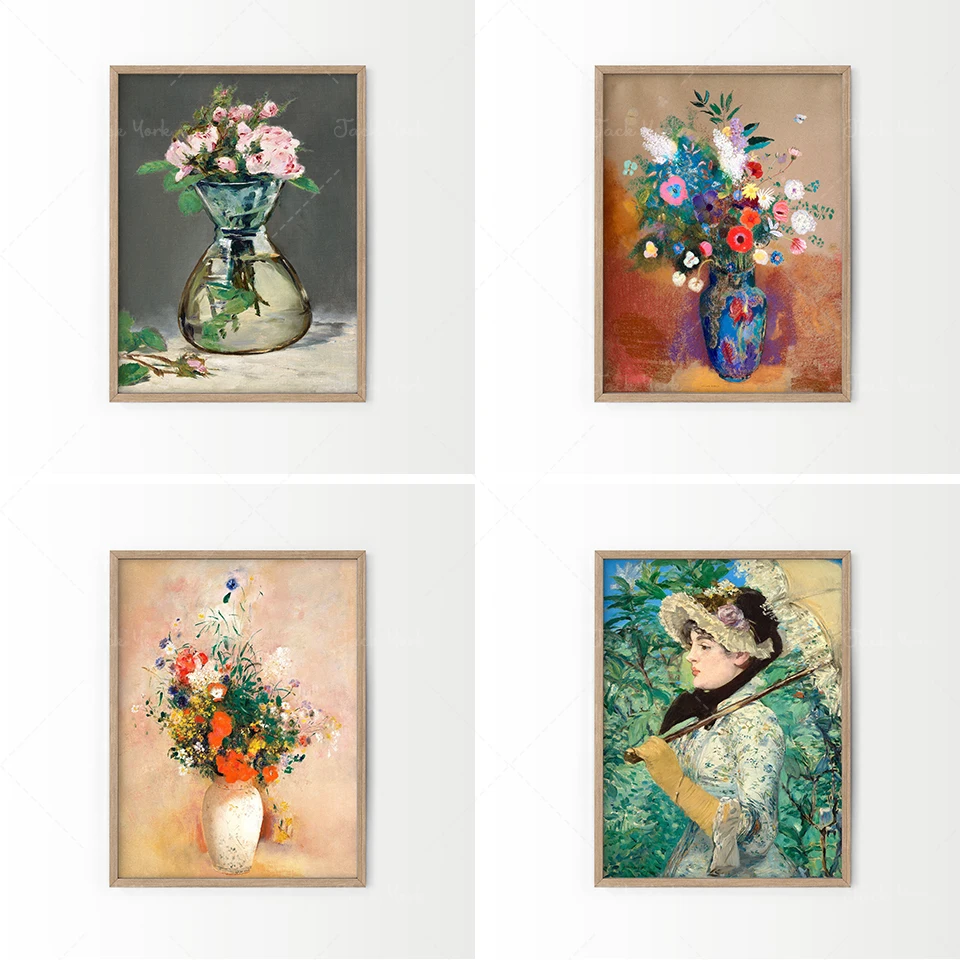 Постер Manet, картина Manet, цветочный Настенный декор, Эдуар Мане, музейная печать, импрессионизм, винтажная печать, домашний декор