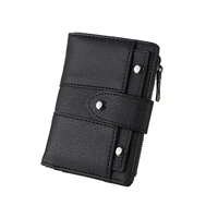 2020 new women solid color wallet purse stylish bifold slim coin card holder mini pu leather portable clutch snap closure