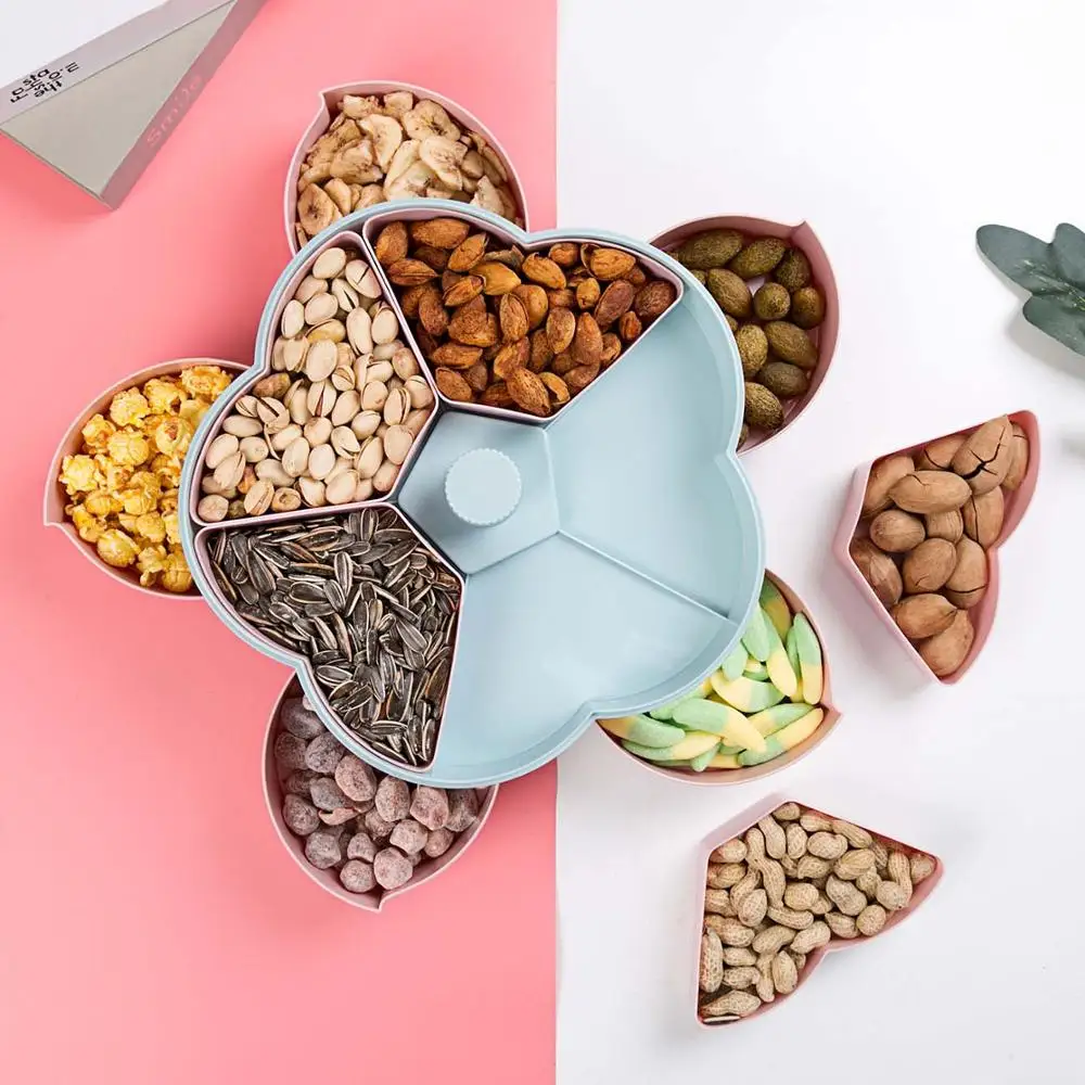 Большой пластиковое блюдо для фруктов двухслойные коробок закусок из конфетные