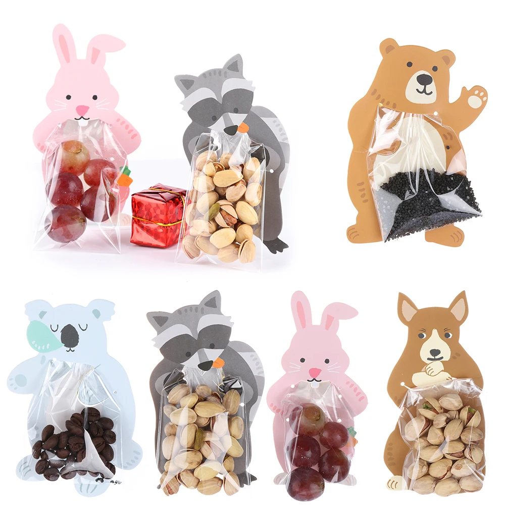 10 шт. красивые подарочные сумки с пасхальным кроликом и конфетами для дня