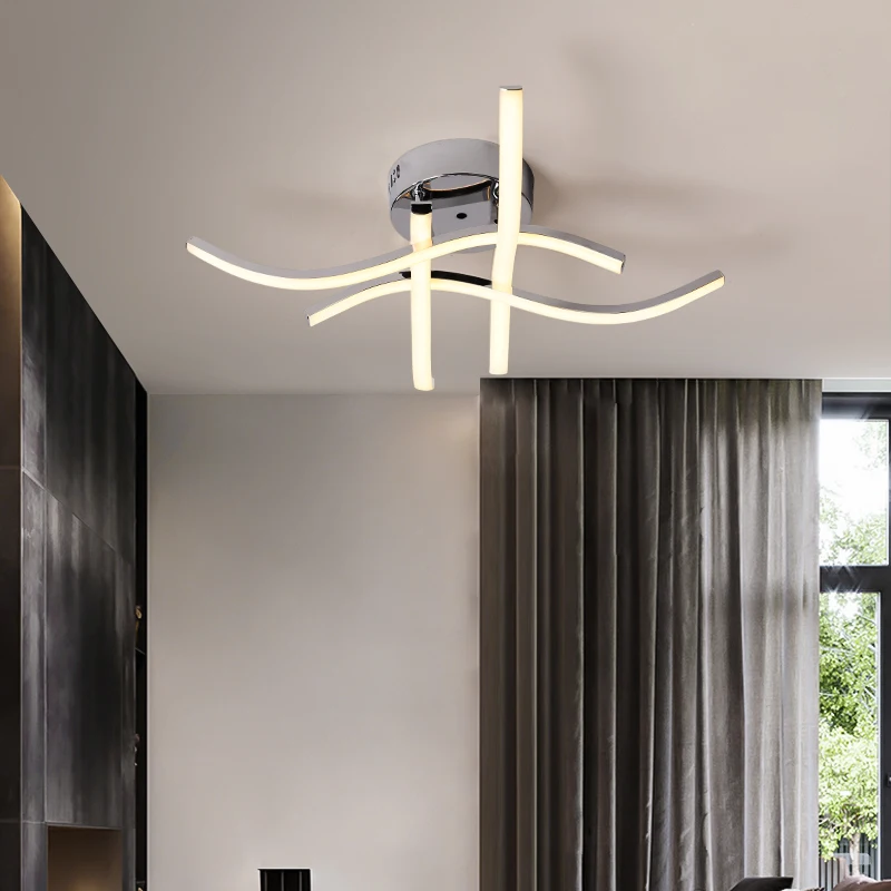

chrome plating modern led ceiling chandeliers for living room bedroom kitchen chandeliers Home Indoor lighting Fixtures 110V220V