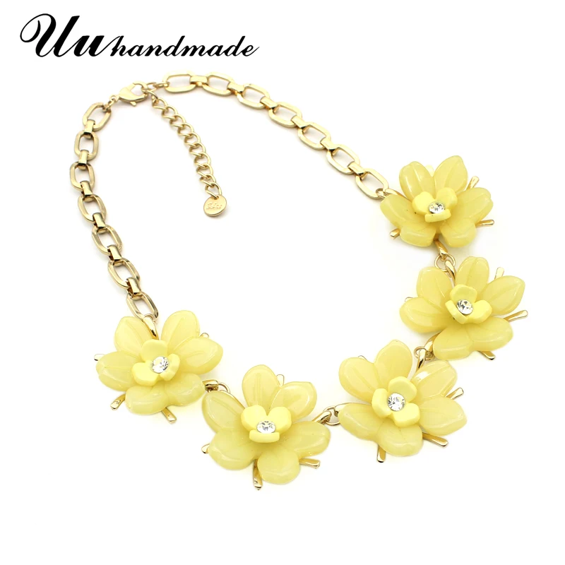 Массивное цветочное ожерелье Женская винтажная Бохо Макси подвеска чокер