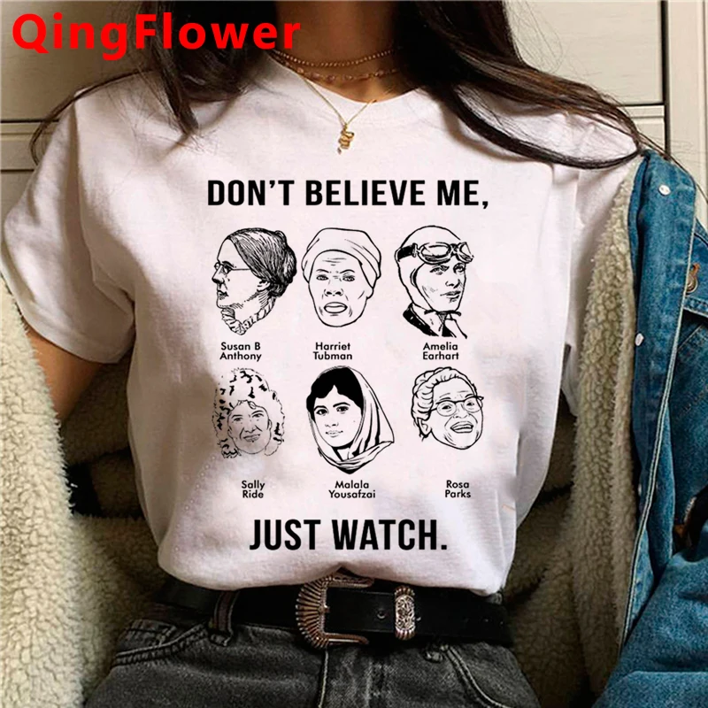 

Feminist Girl Power Grl Pwr Feminism t-shirt female white t shirt print summer top tshirt couple clothes harajuku kawaii
