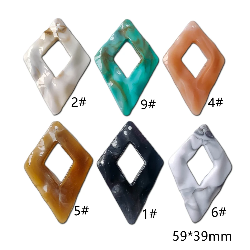 Акрилового пластика ромб подвеска серьги аксессуары серьга Ожерелья Подвески