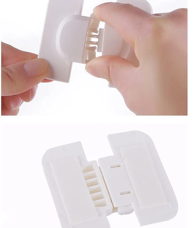 Cerradura de seguridad para ni&ntilde;os y beb&eacute;s, cerrojo de caj&oacute;n de refrigerador, cerradura de seguridad para puerta de gabinete cuadrada para ni&ntilde;os, correa de bloqueo de seguridad para el cuidado del beb&eacute;-3