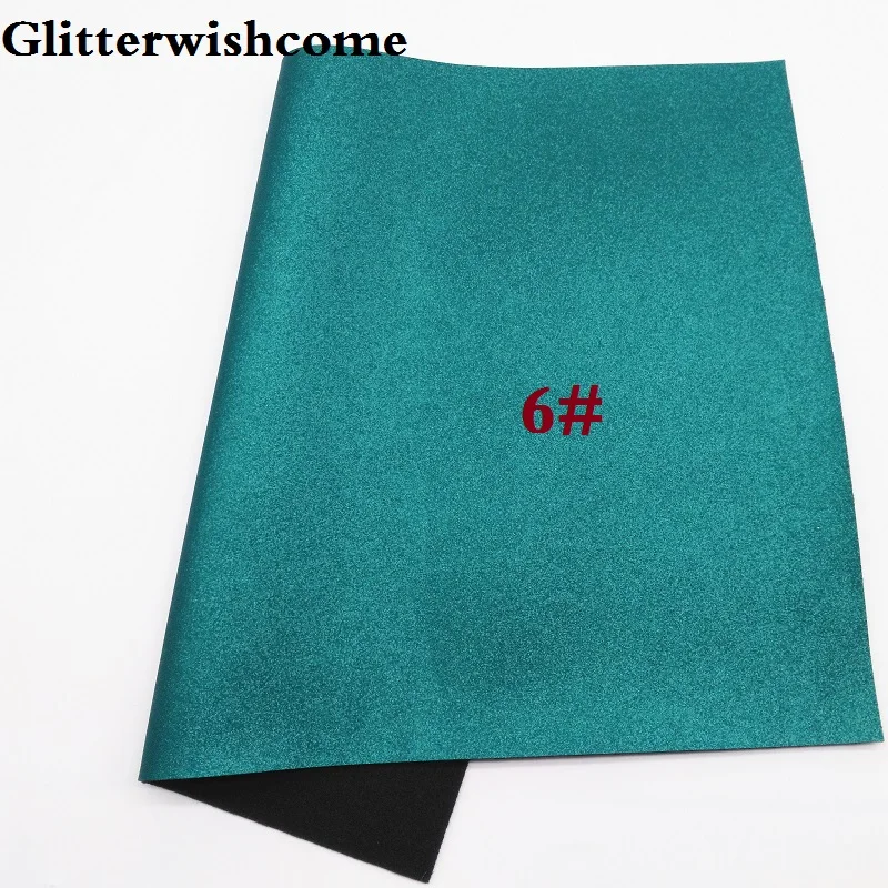 6 Glitterwishcome 21X29 см А4 Размер синтетическая кожа, металлическая кожа, искусственный винил из искусственной кожи для бантов, GM051A - Цвет: 6