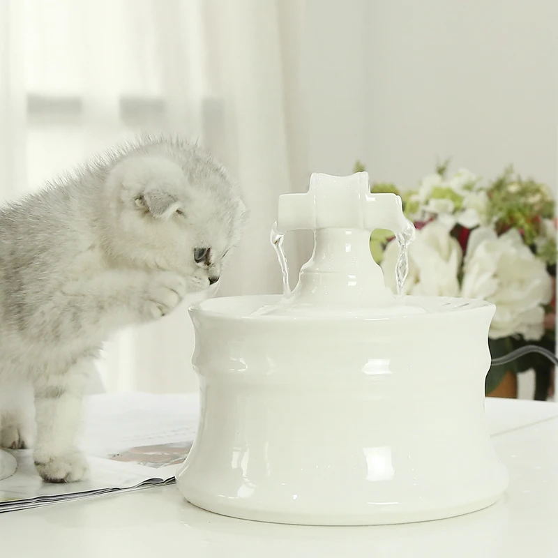 Керамический фонтан для кошек миска еды товары домашних животных автоматическая