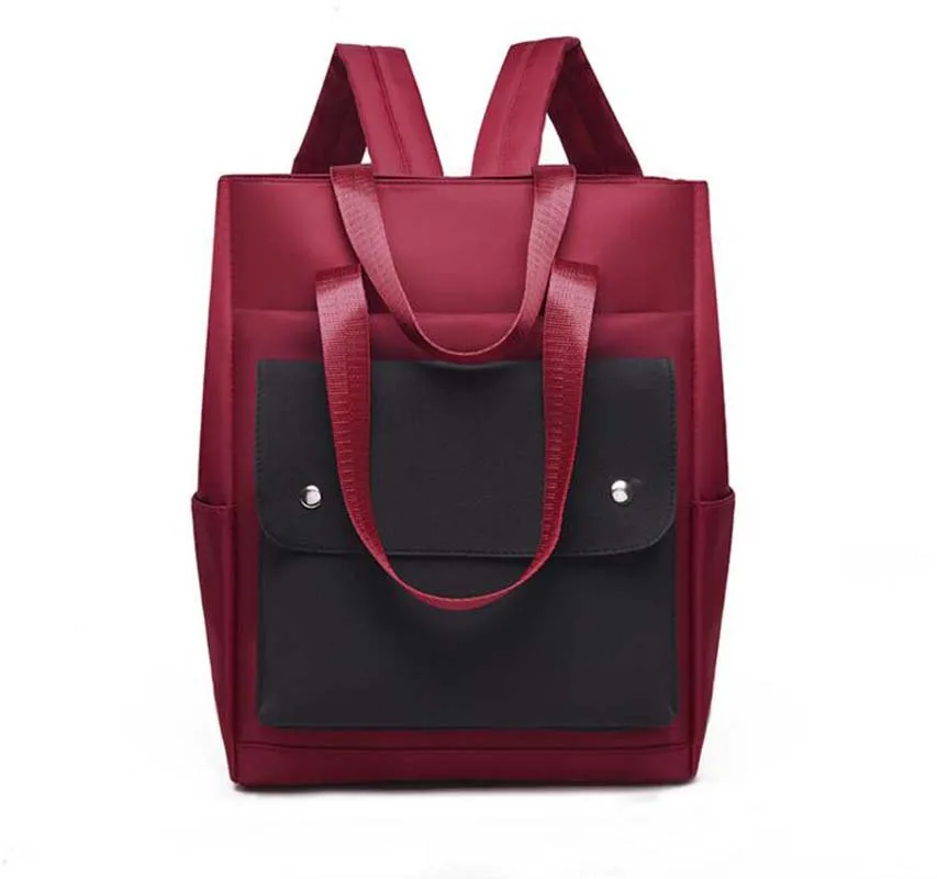 

Hot Sale Men Women's Soft Oxford Backpack High Capacity School Bag Casual Double Shoulder Bags Patchwork Travel Bag