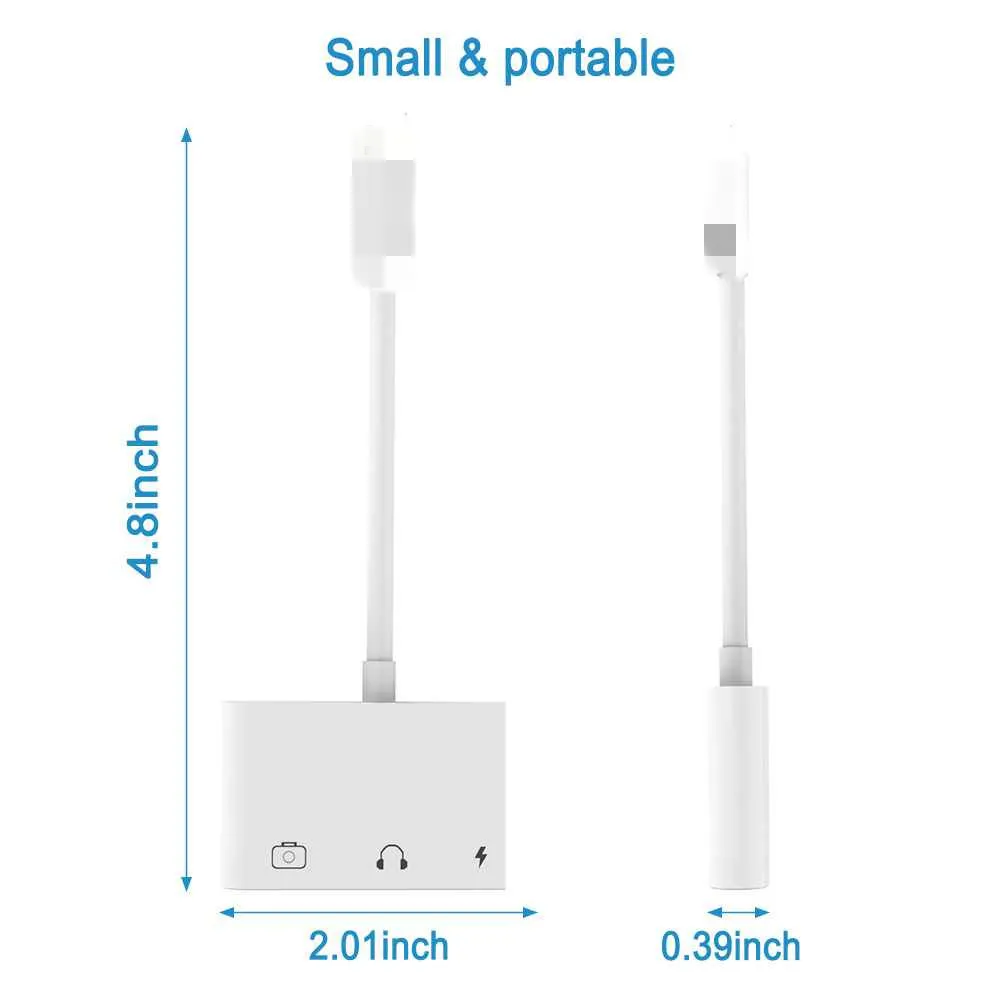 OTG USB 3 5 мм аудио адаптер для Lightning чтения камеры кабель 8-контактный зарядный
