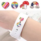 Браслет для Apple Watch, металлические подвески, декоративное кольцо, Алмазное украшение, силиконовый ремешок для смарт-часов, аксессуары для iwatch, браслет