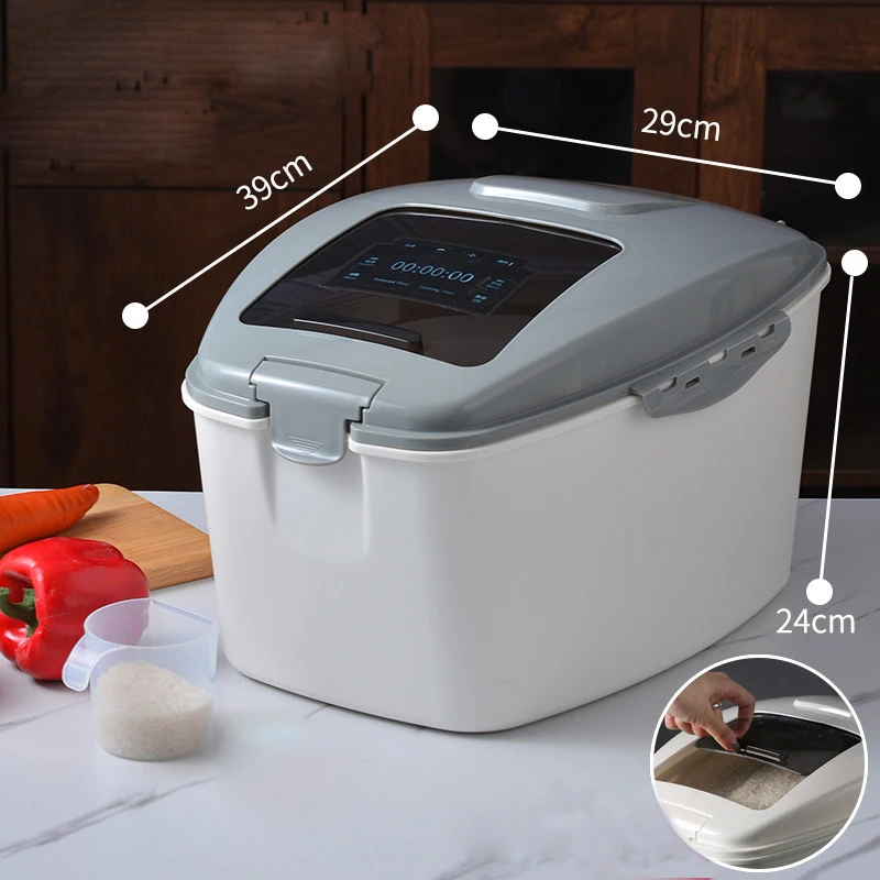 

Plastic 6/11Kg Rice Grain Flour Thick Storage Box Sealed Moisture-proof Large Food Storage Container Mildew Anti-Oxidation ZH249