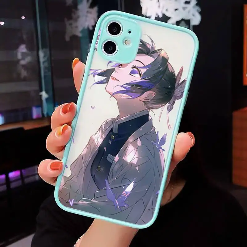 

Kimetsu no Yaiba Japan anime Phone Cases matte transparent For iphone 7 8 11 12 plus mini x xs xr pro max cover
