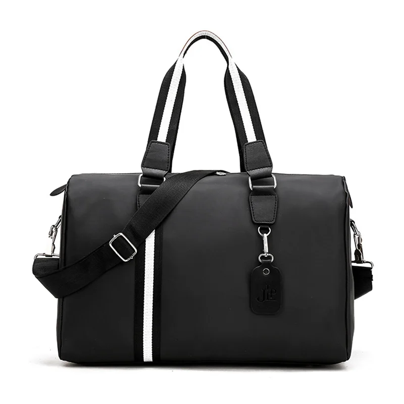 Black Travel bag Большая вместительная нейлоновая дорожная сумка, Мужская водонепроницаемая сумка для ручной клади, многофункциональная женская сумка для путешествий, сумки для путешествий, упаковка кубиков, сумка-тоут - Цвет: Black Travel bag