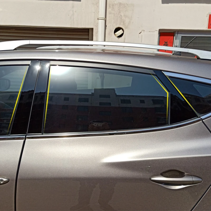 

6pcs Car Styling For Hyundai IX35 LM 2010-2015 Car Window Trim Sticker Middle Column Stickers PVC External Accessories