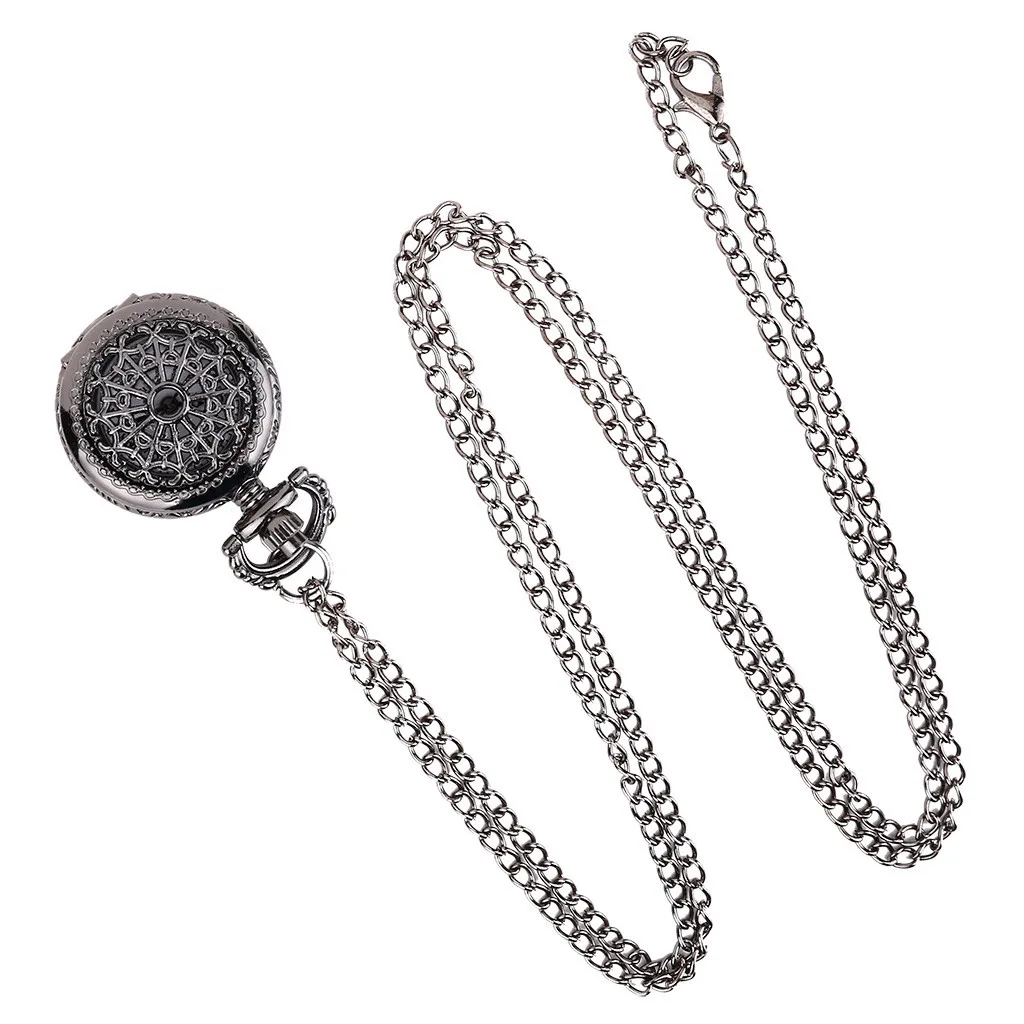 

2021 Vintage Round Dial Quartz Small Pocket Watch Classical Roman Scale Pocket Watch man woman necklace clock Jewelry gift