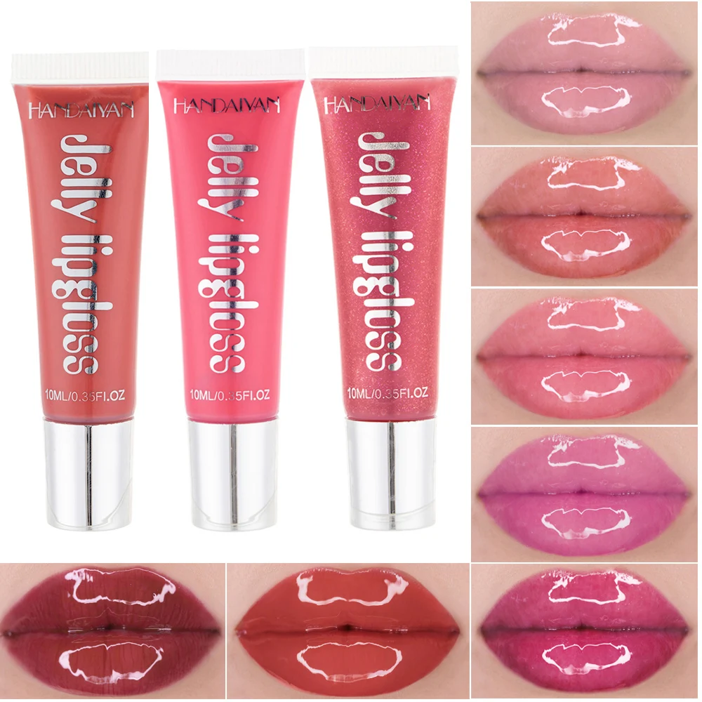 

Gloss Moisturizing Lip Balm Plump Lip Gloss Lasting Sexy Charming Lips Transparent Waterproof Lip Glaze Ladies Lip Makeup Tools
