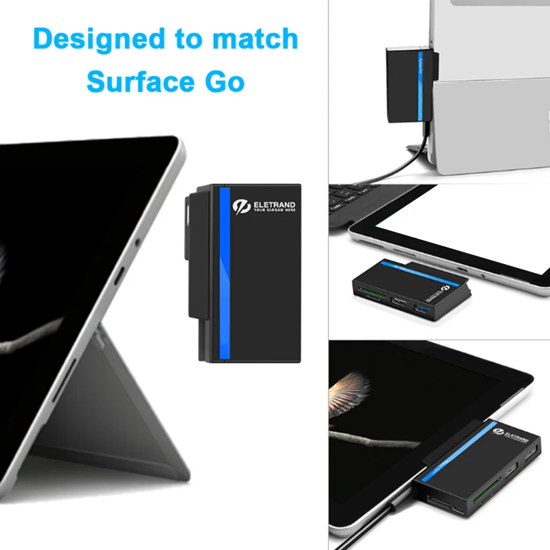 USB-концентратор Rocketek 5 в 1 USB 3 0 кардридер SD/TF mini SD для Microsoft Surface Go/Pro7 ноутбука |