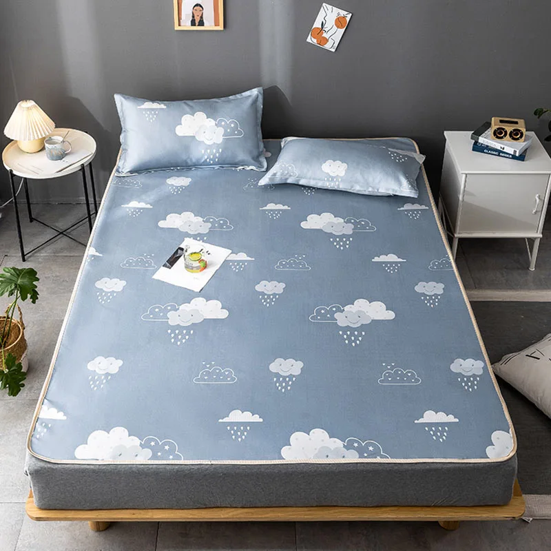 JUSTCHIC охлаждающий Летний набор ковриков простыня наволочка Комплект постельного