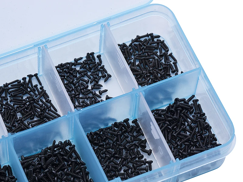 1000Pcs/set M1 M1.2 M1.4 M1.7 Mix PA Phillips Head Micro Screws Round Self-tapping Electronic Small Wood KitSS03 New | Обустройство