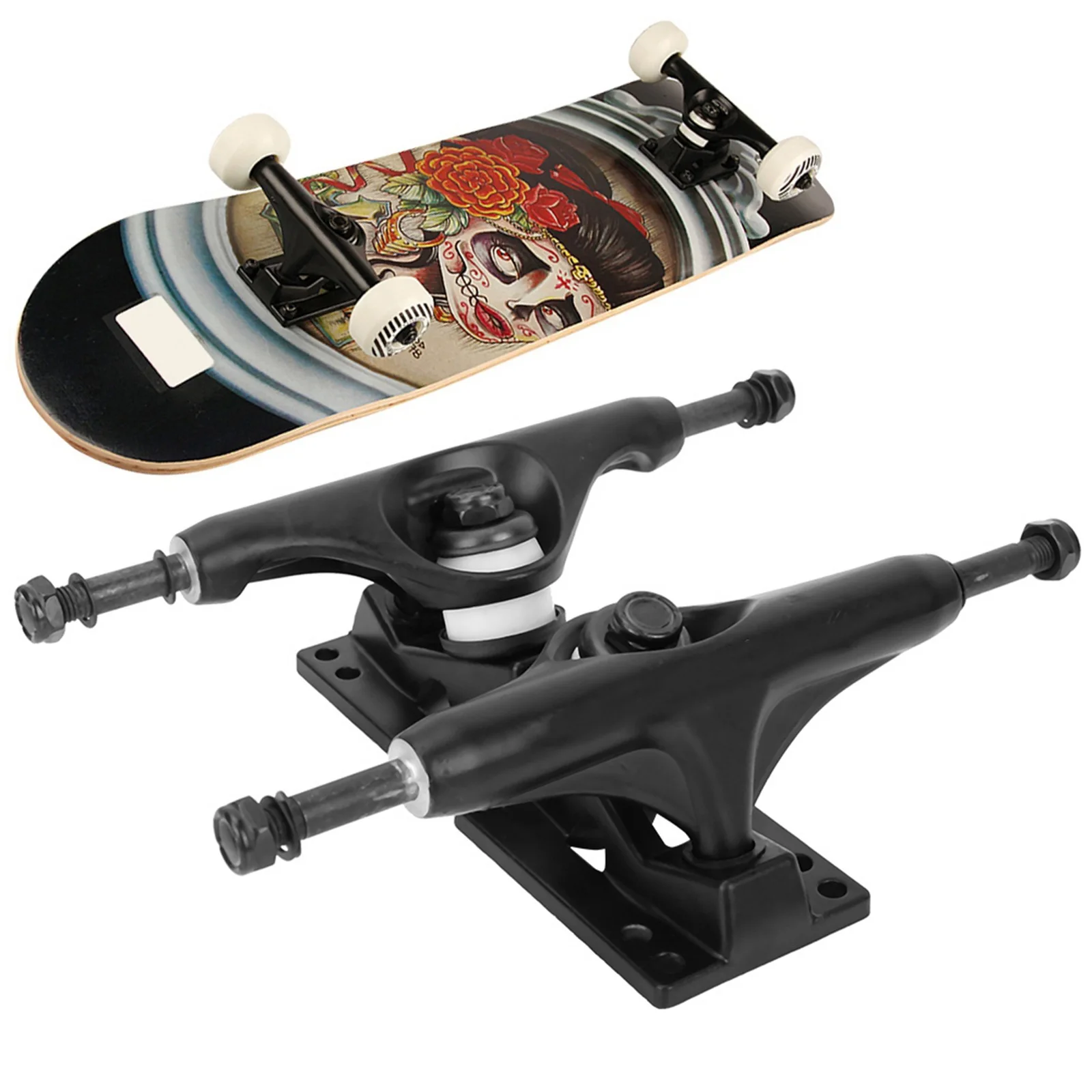 

Skateboard Truck 2Pcs 4-8 Inch Aluminum Magnesium Alloy Professional Bridge Riser Pad Bearing Accessory Skate Board Bracke