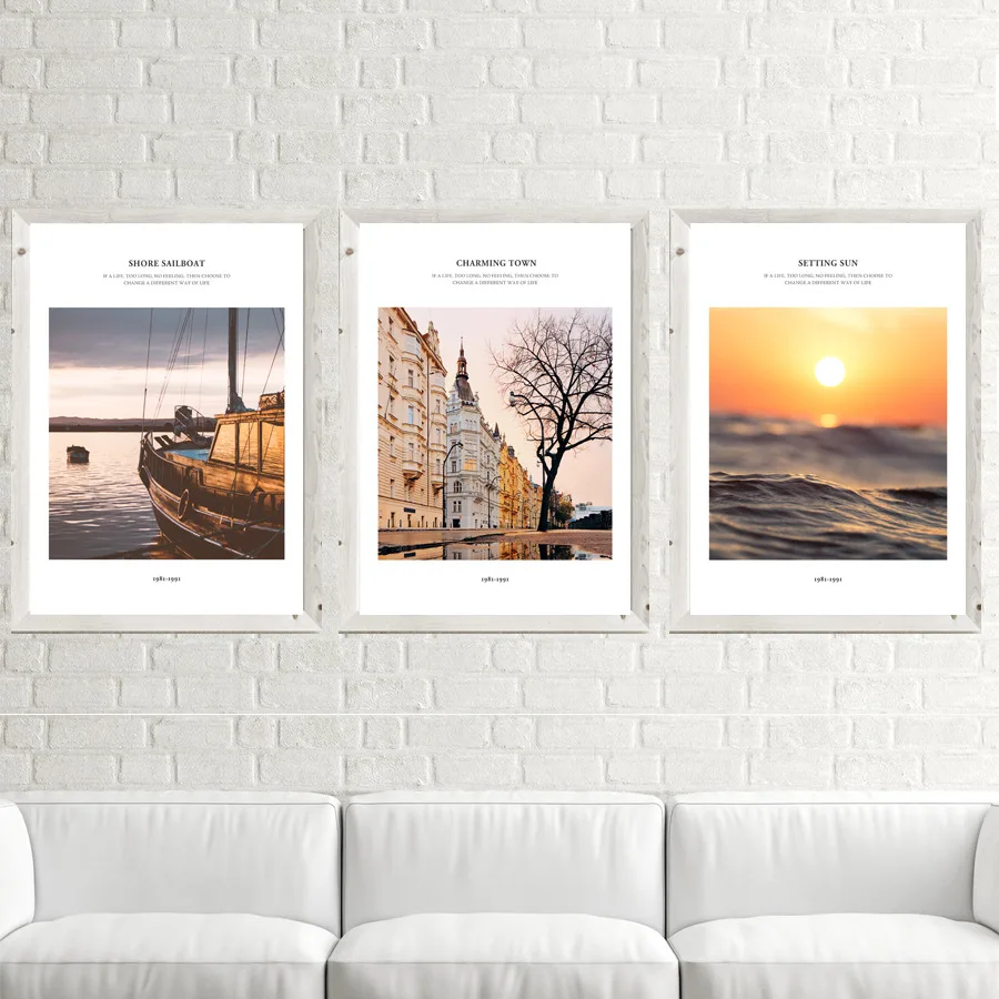 Настенная картина на закат Парусный пейзаж холст для гостиной спальни дивана