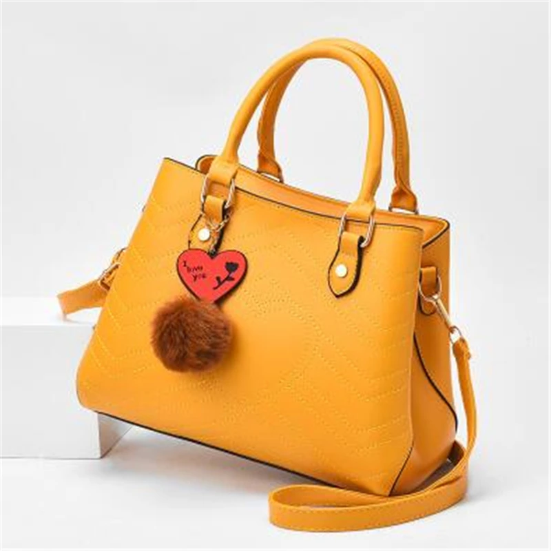 21CLUB Brand Fashion Hairball Strap Simple Women's Totes Shopping Party Wroking Purse Casual Women Messenger Bags Handbags | Багаж и