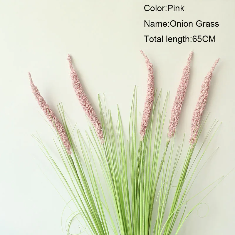 

Single Branch Onion Grass PE Artificial Plants Valley Spike for Home Garden Christmas Decoration Wedding Plants Wall Fake Grass
