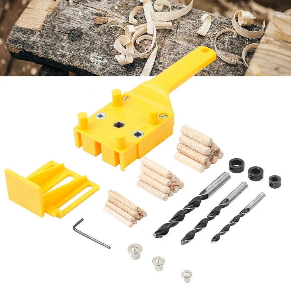

41pcs/set Woodworking Guide Wood Dowel Drilling Hole Saw Doweling Jig Drill Kits Handheld Drilling Doweling Hole Saw Drills