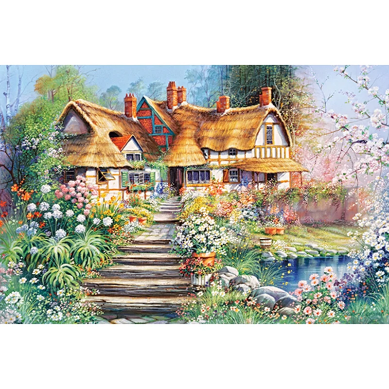 

5d Diamond Painting Water City, Town Mosaic Kit Picture Diamond Embroidery Handicrafts Decoration Wall Art Drawing