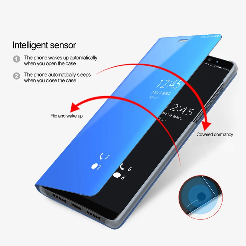 Dlya Samsung Galaxy Wide 4 Case Wide4 Flip Mirror Stand Back Cover For Samsung Galaxy Jean 2 Case Jean2 Luxury Protective View Mobilnye Telefony I Aksessuary Aliekspress