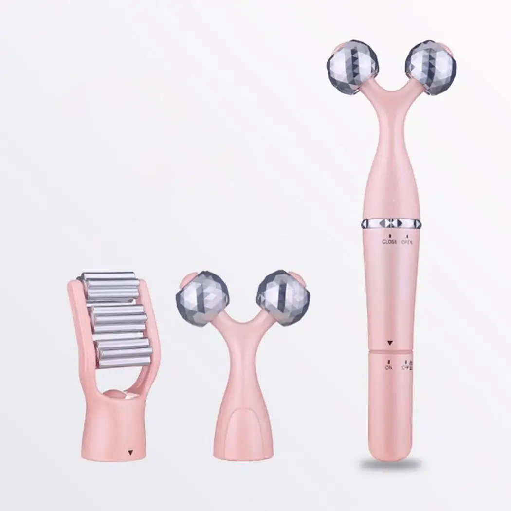 Электрический вибрирующий ролик для массажа лица дома салона и т. д. батарея AA (не