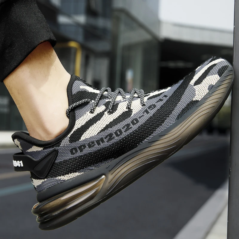 Спортивная обувь для мужчин дышащая из сетчатого материала мужская спортивная