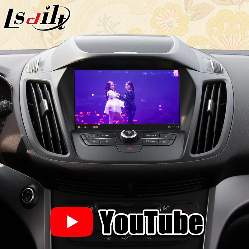Verkauf Android 9,0 GPS Navigation Multimedia Video Interface Box Für Ford Kuga/ Escape SYNC3 2016-18 Unterstützung Auto Spielen Durch Lsailt